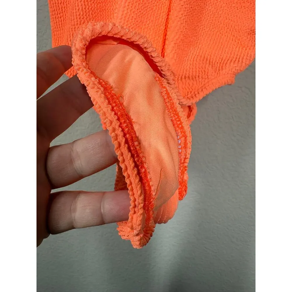 Good American Size 3/4 Always Fit One Piece Swimsuit Swimwear Beachwear Orange